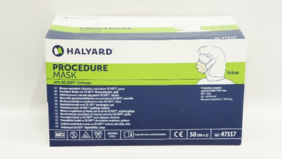 Halyard 47117 Procedure Mask with SO SOFT Earloops - Box of 50